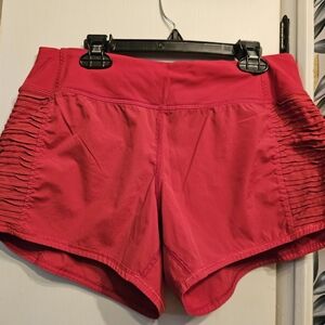 Lululemon Athletica Vibrant Red Athletic Shorts